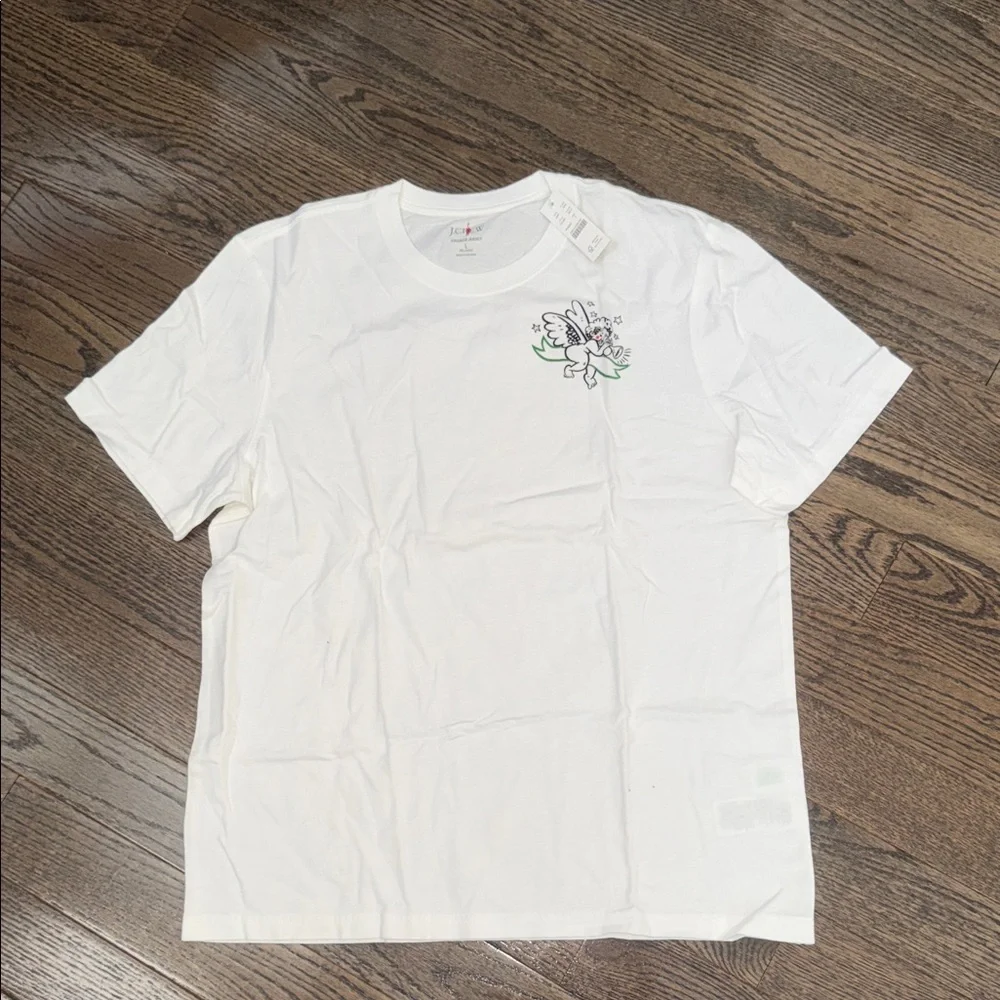 NWT! Vintage-wash Cotton Graphic Super Cute Cherub T-shirt - Large